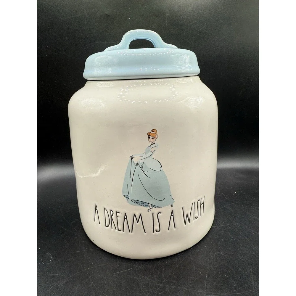 Disney Princess Cinderella Canister Cookie Jar A DREAM IS A WISH - Rae Dunn